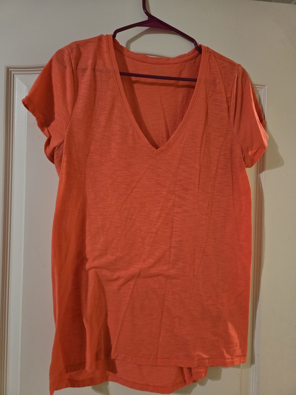 Women's V-Neck Short Sleeve Top - Coral Hot Pink Lilly Pulitzer Large